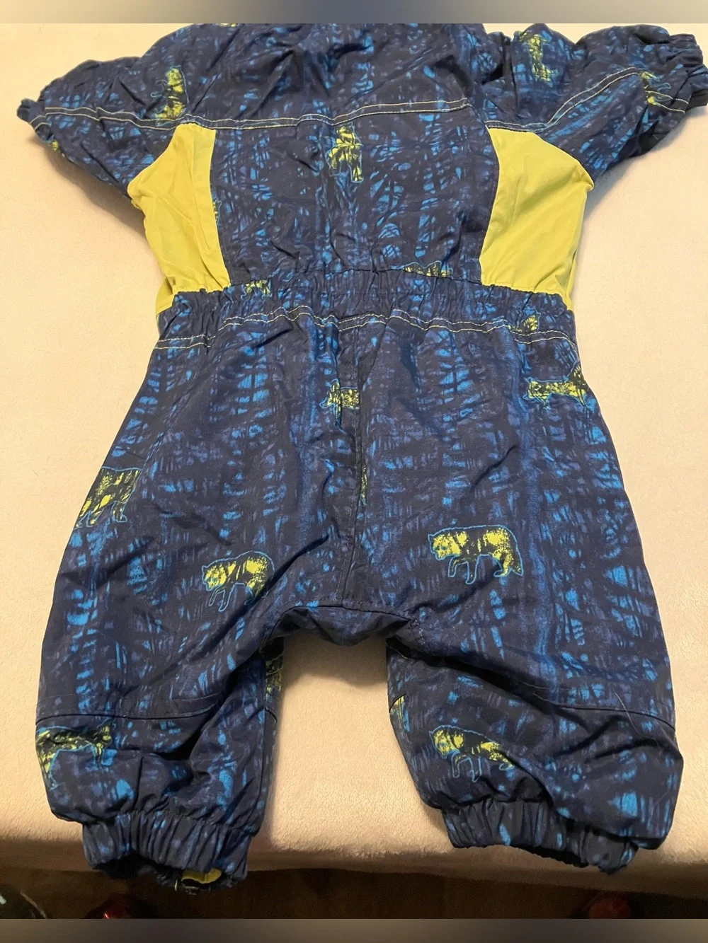Columbia Navy and Lime Kids One-Piece Snowsuit